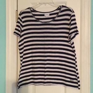 Navy/White Top